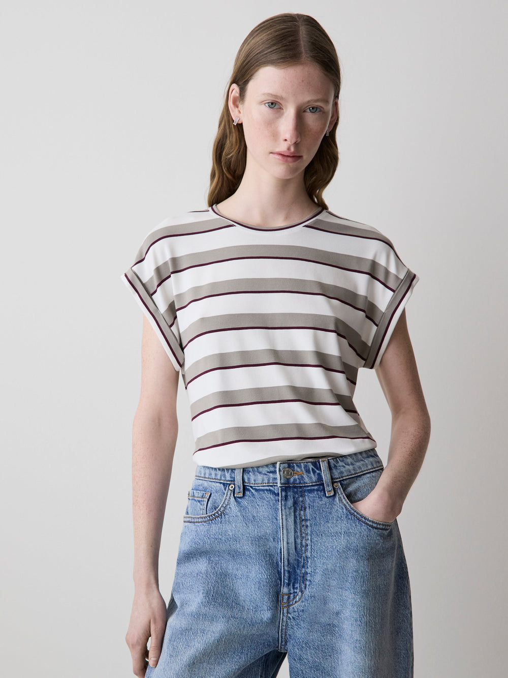 RW&CO Striped Extended-Sleeve Crew-Neck Tee