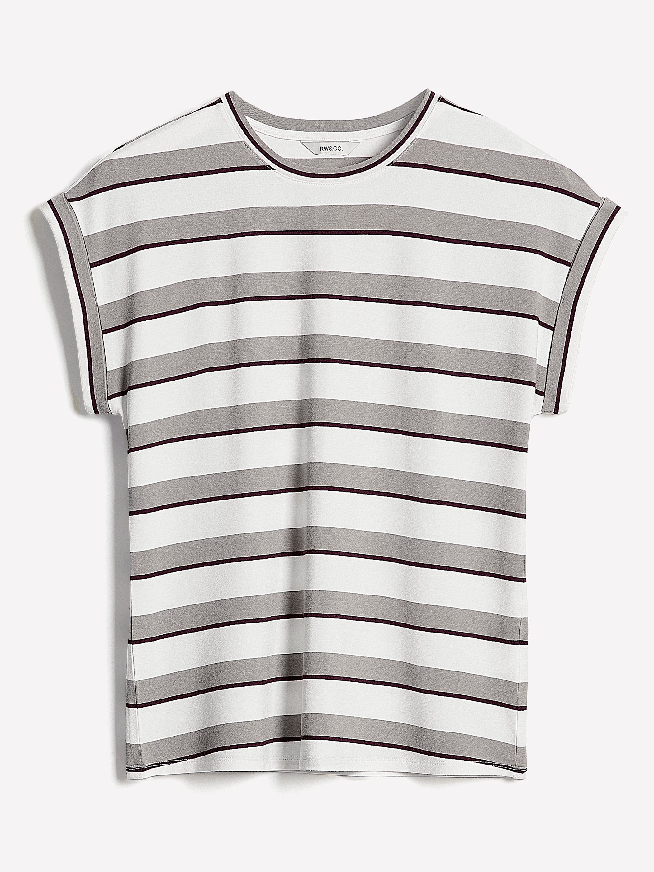 RW&CO Striped Extended-Sleeve Crew-Neck Tee