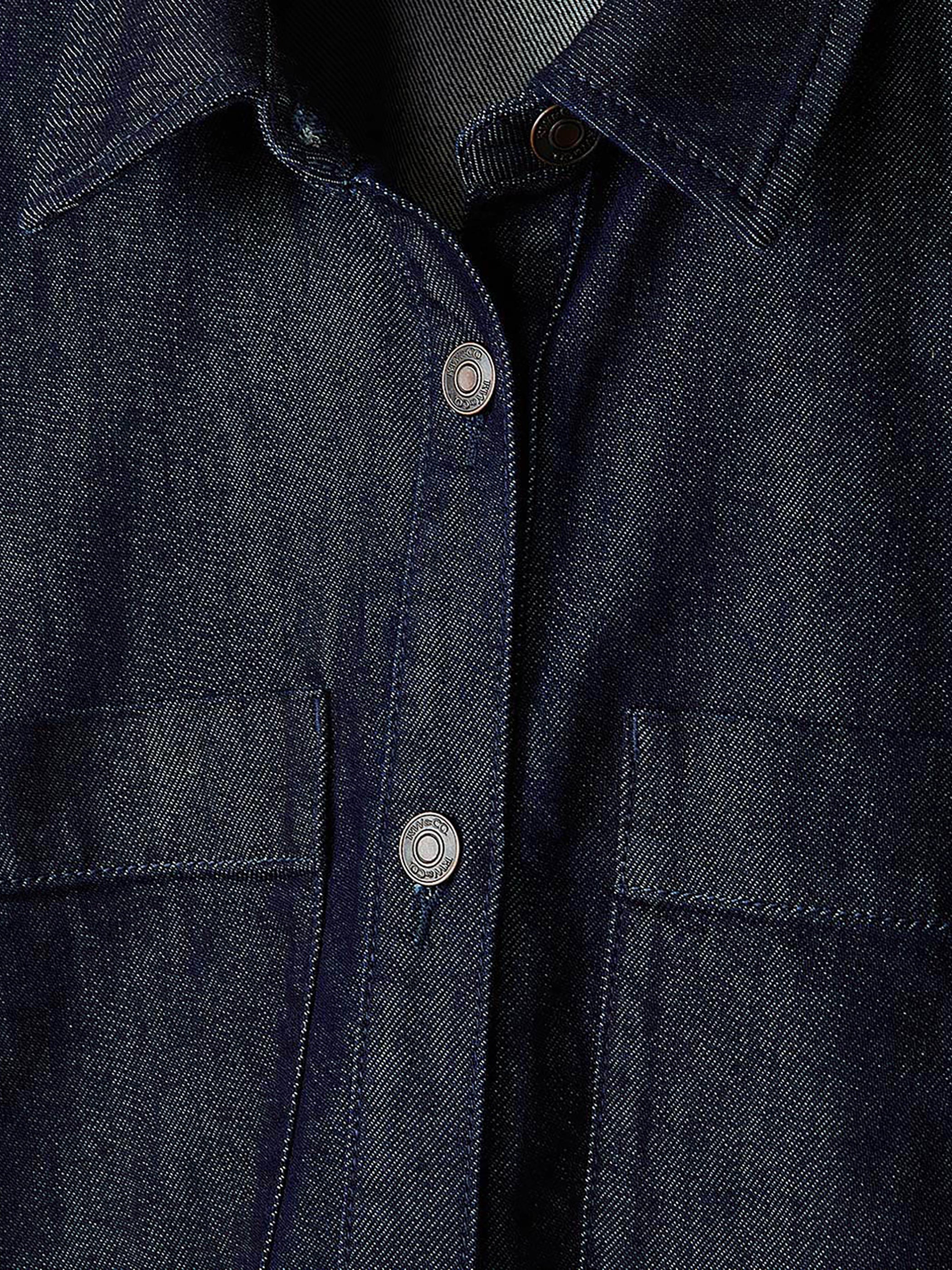 RW&CO Long-Sleeve Buttoned-Down Denim Blouse