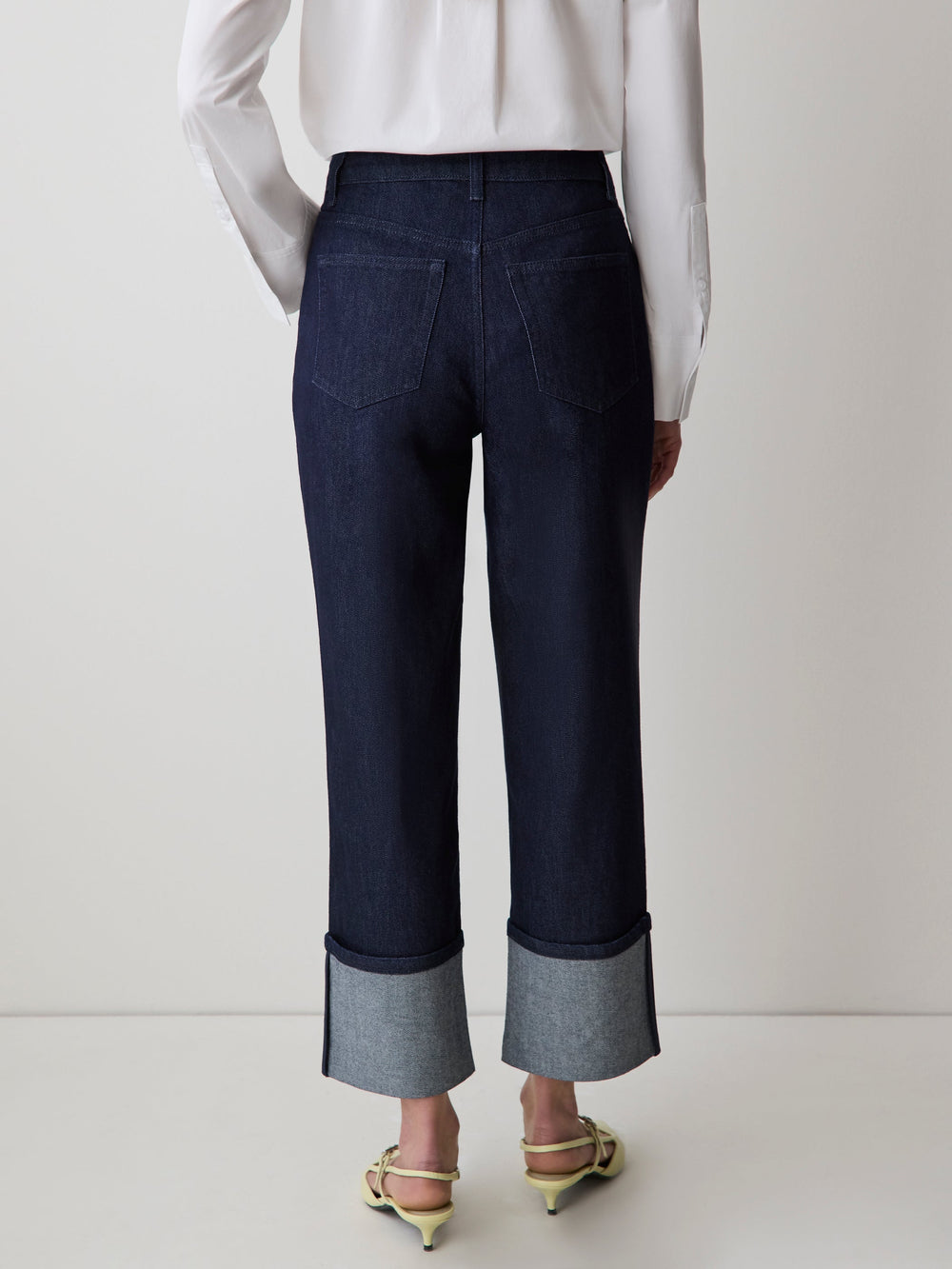 RW&CO High-Rise Straight-Leg Jeans with Rolled Cuffs