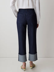 RW&CO High-Rise Straight-Leg Jeans with Rolled Cuffs