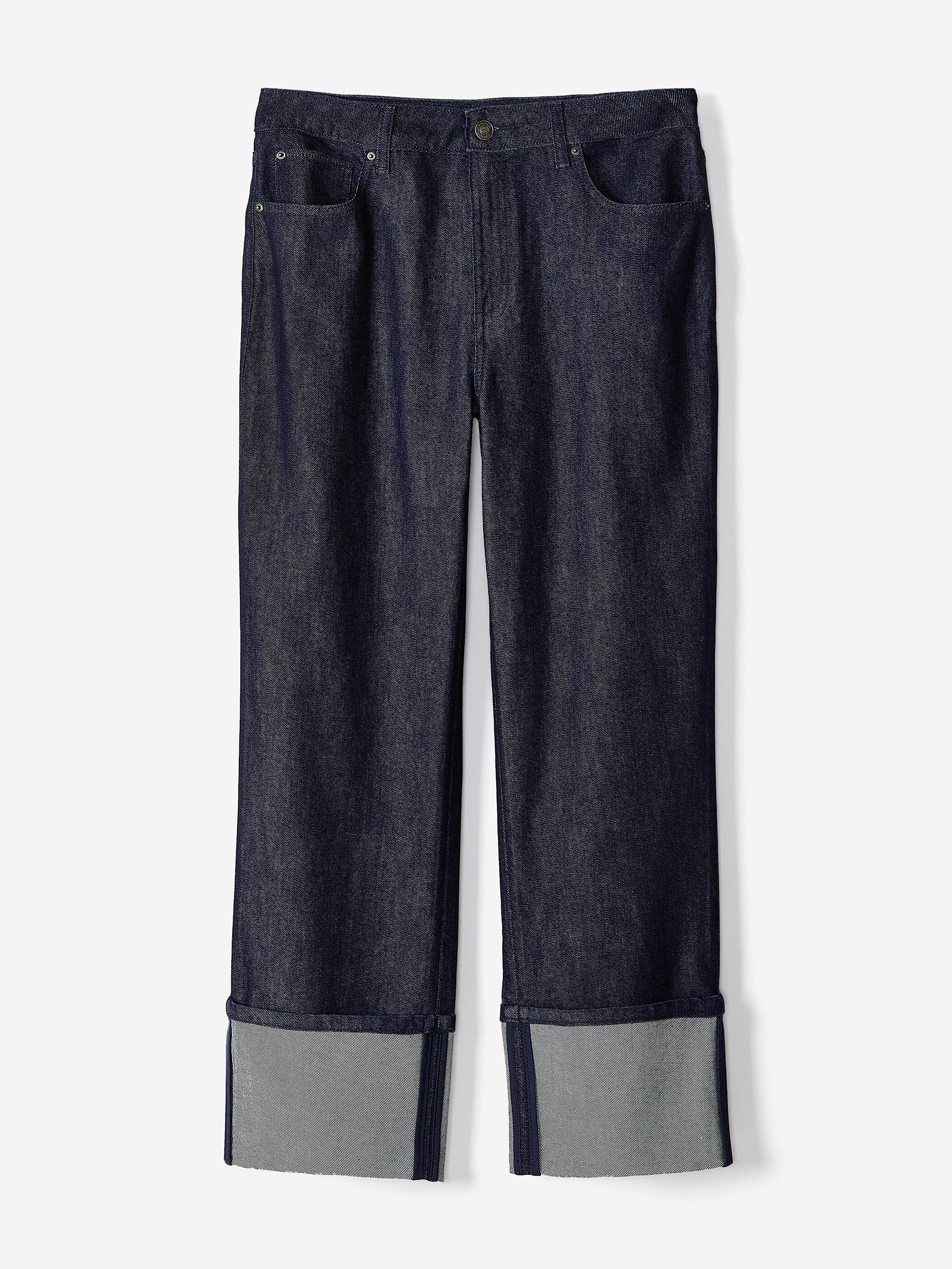 RW&CO High-Rise Straight-Leg Jeans with Rolled Cuffs