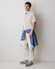 RW&CO Short-Sleeve Textured Shirt Sweater