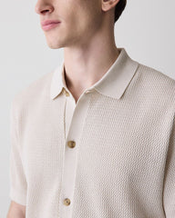 RW&CO Short-Sleeve Textured Shirt Sweater