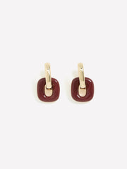 RW&CO Hoops with Enamel Link Pendant