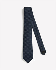 RW&CO Navy Regular Textured Tie with Dots