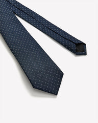 RW&CO Navy Regular Textured Tie with Dots