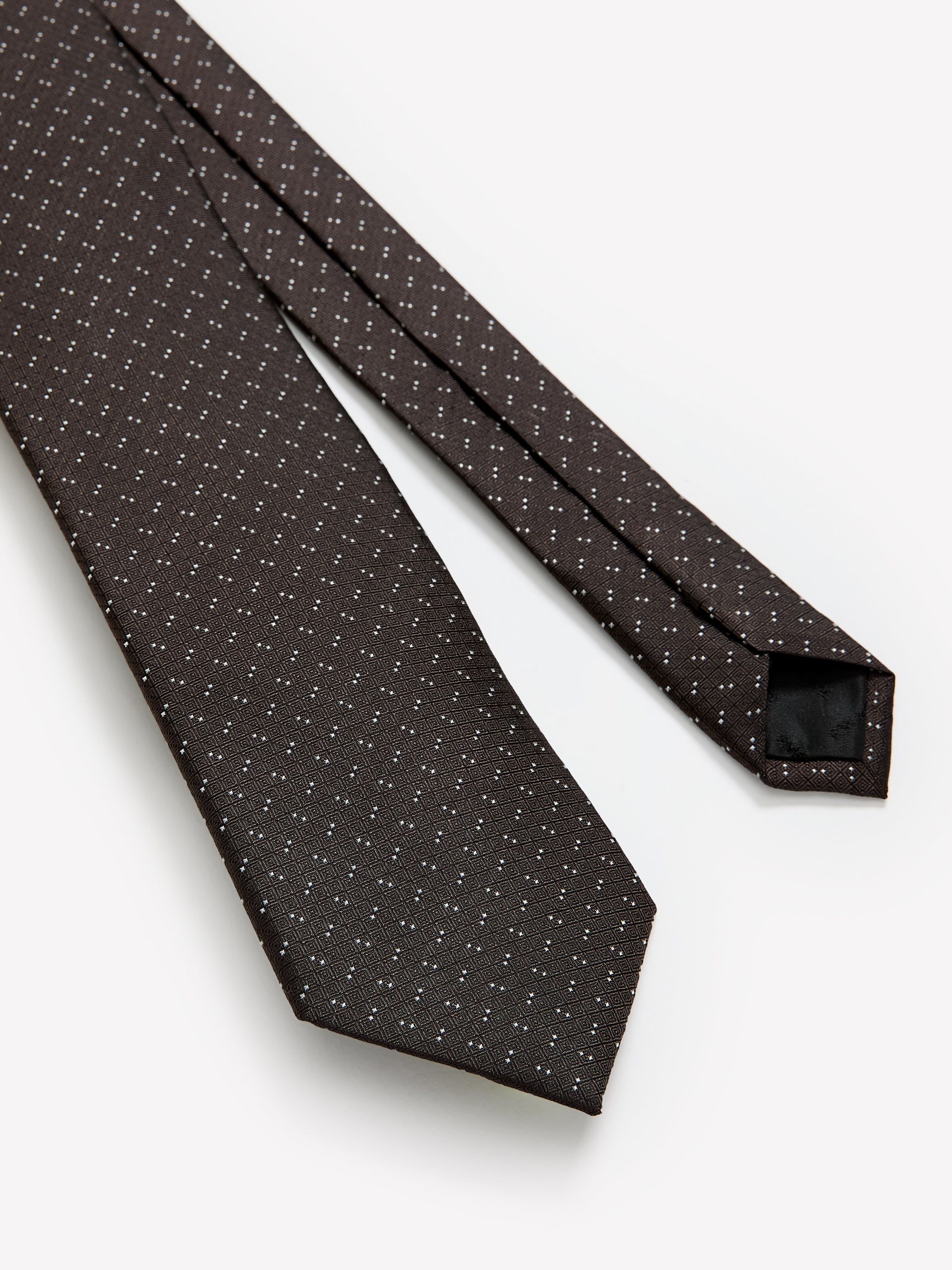 RW&CO Navy Regular Textured Tie with Dots
