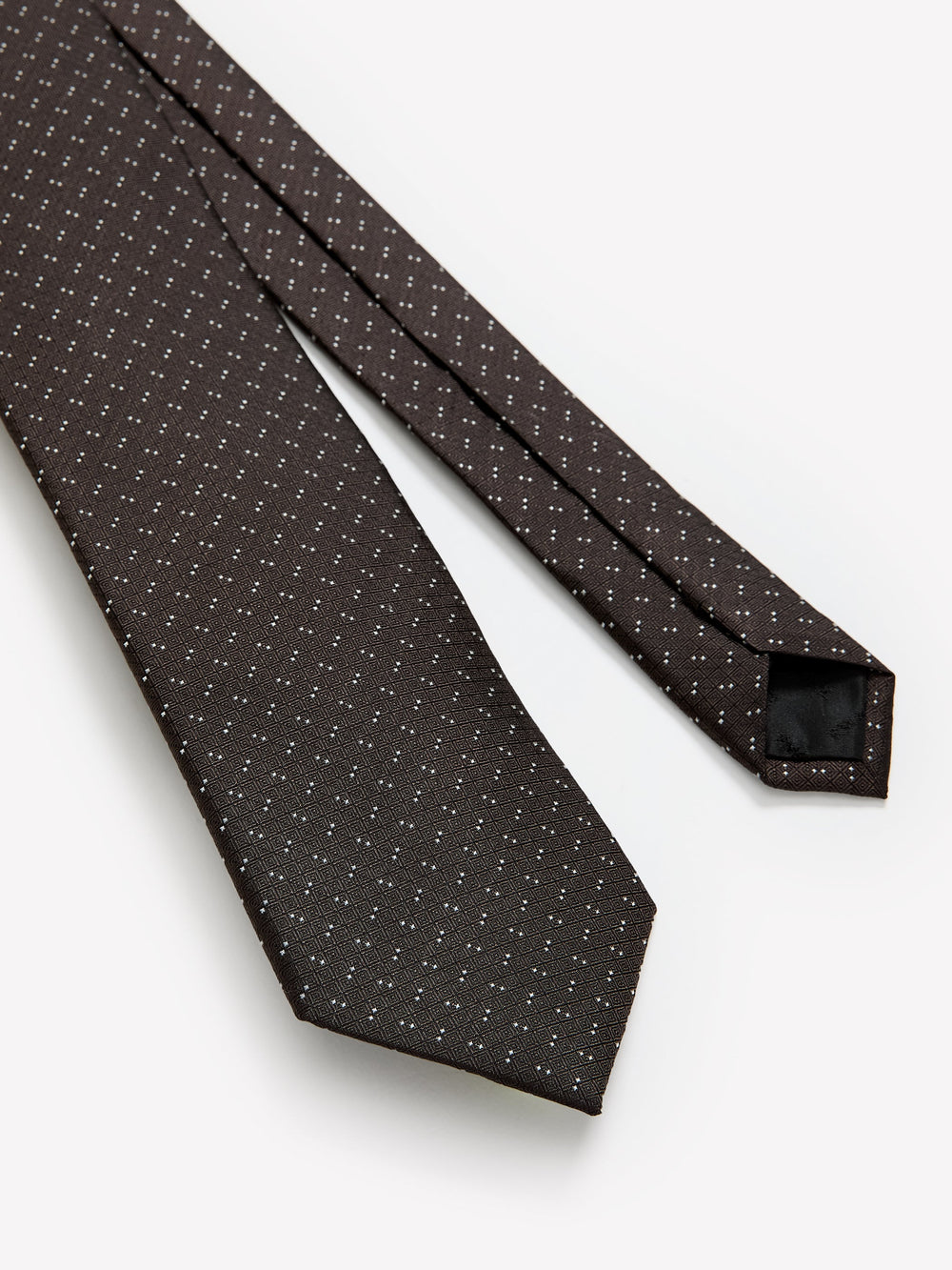 RW&CO Navy Regular Textured Tie with Dots