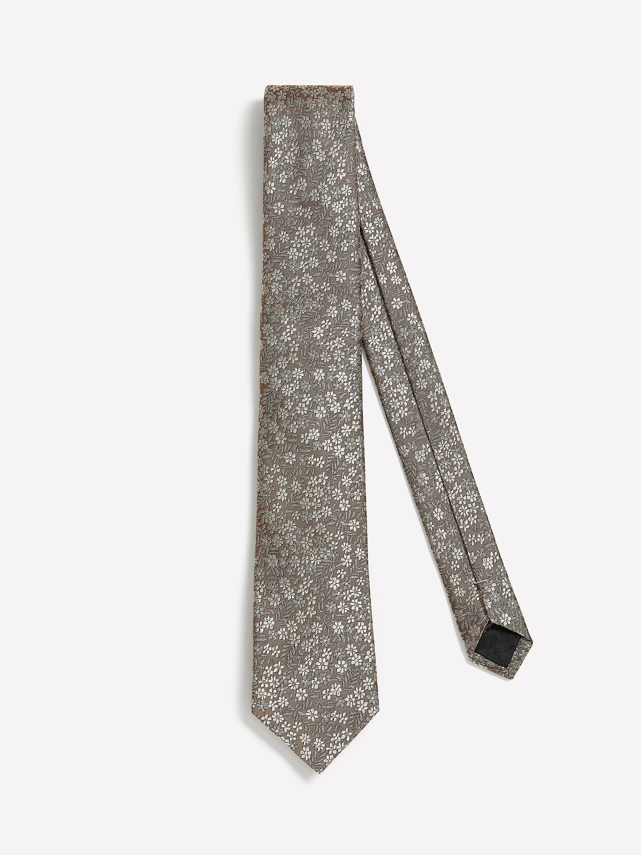 RW&CO Regular Tie with Tonal Floral Pattern