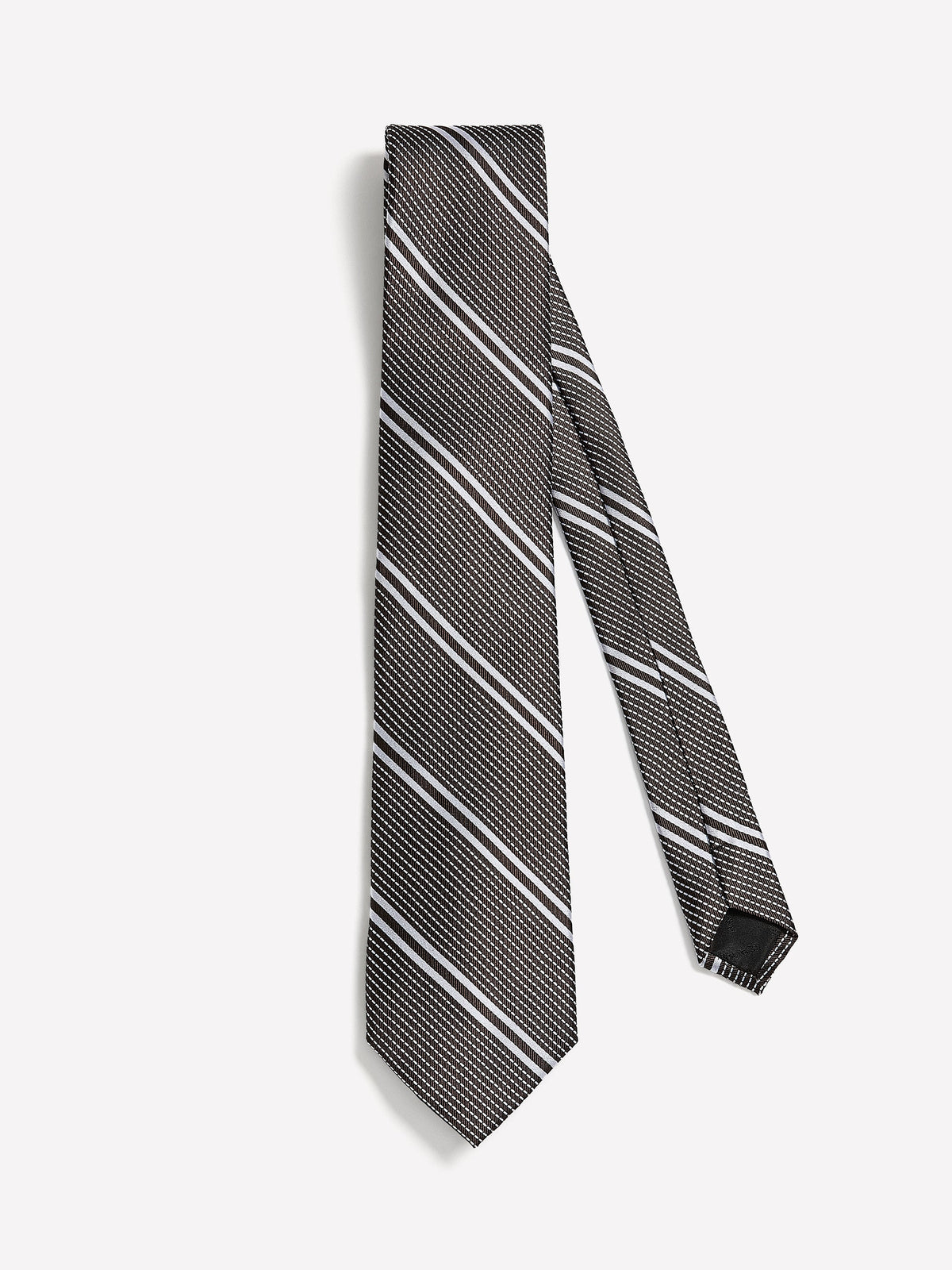 RW&CO Striped Brown Regular Tie