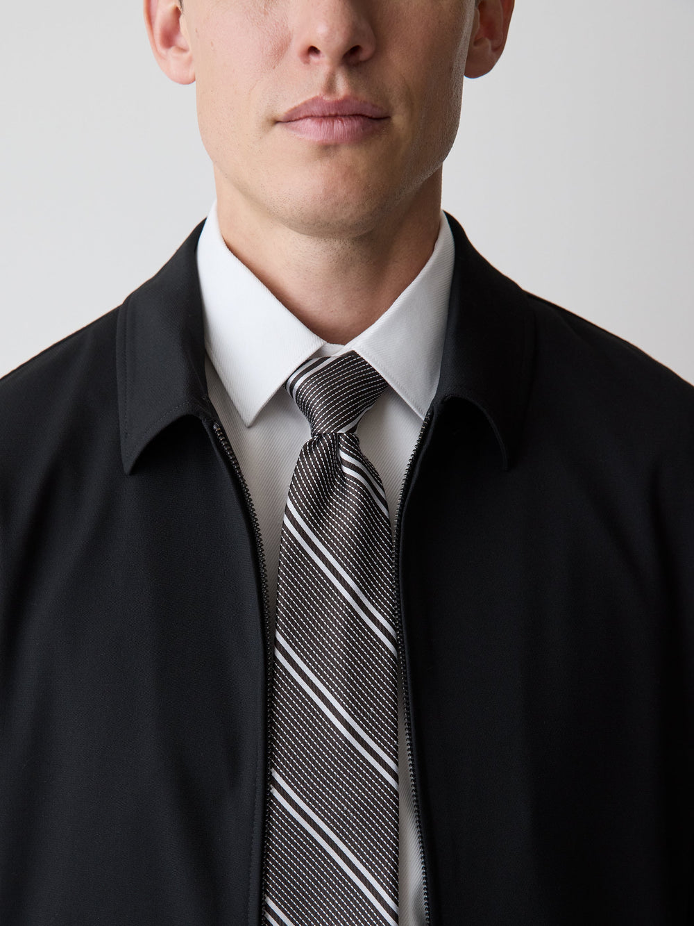 RW&CO Striped Brown Regular Tie