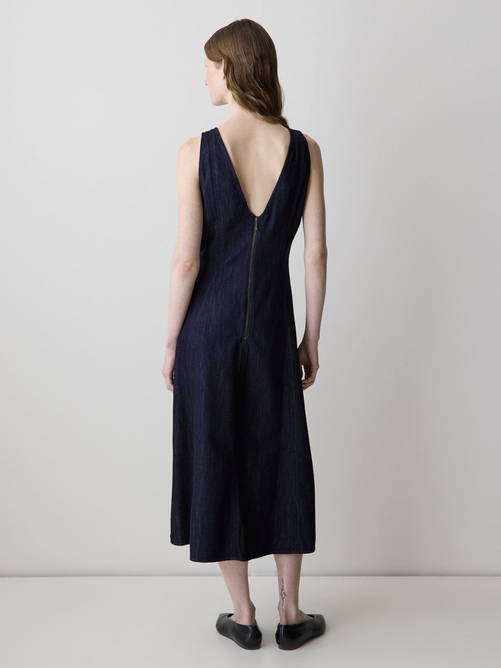 RW&CO Sleeveless Denim Midi Dress
