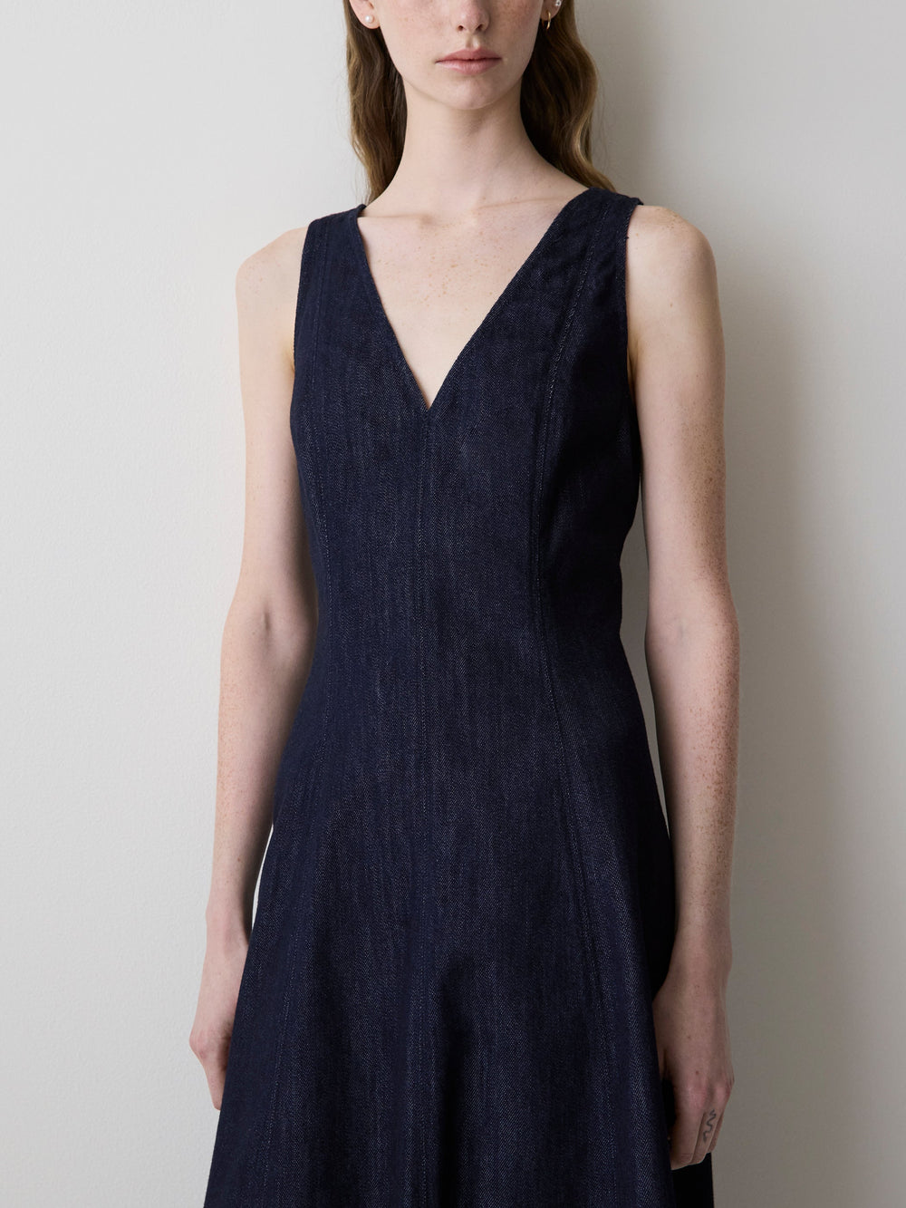 RW&CO Sleeveless Denim Midi Dress
