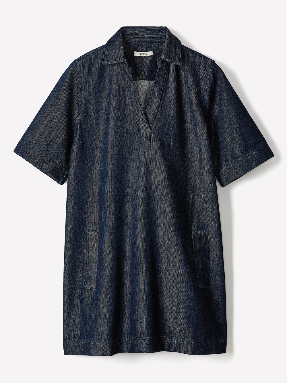 RW&CO Short-Sleeve Mini Denim Dress