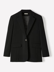 RW&CO Black Relaxed Fit One-Button Blazer