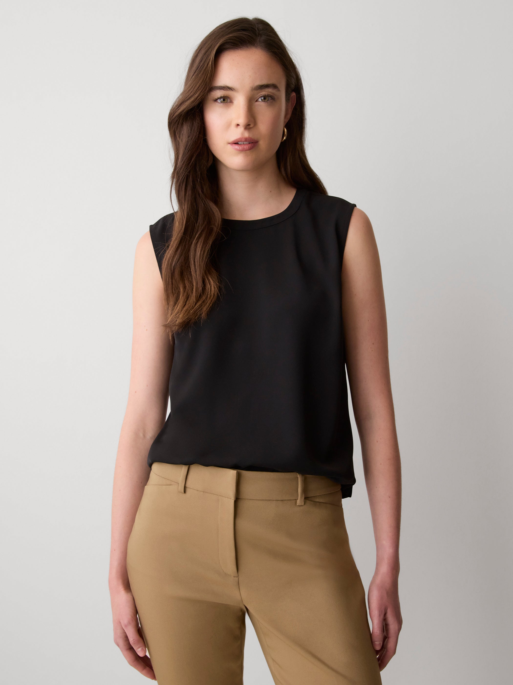 RW&CO Crew-Neck Satin Cami