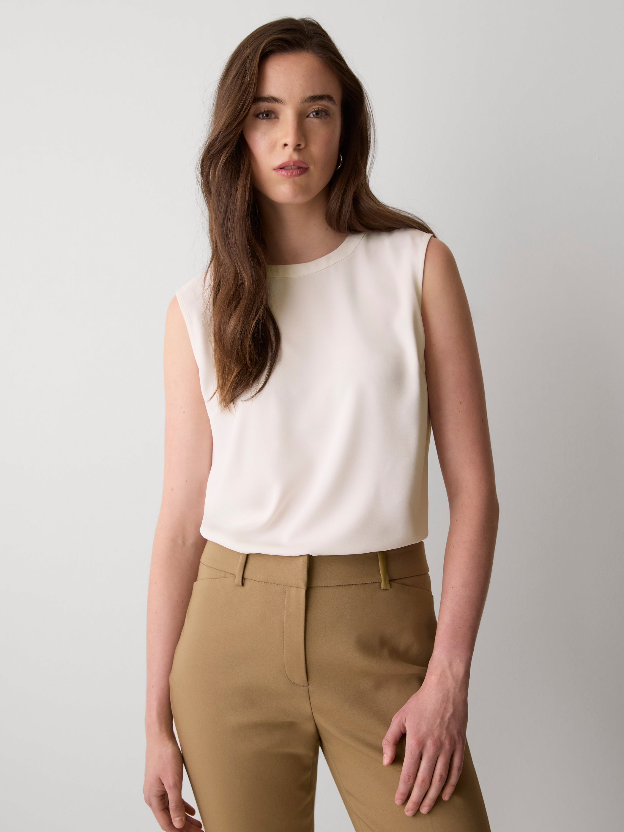 RW&CO Crew-Neck Satin Cami