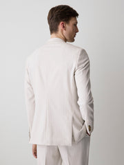 RW&CO Tailored Fit Double-Breasted Striped Suit Blazer