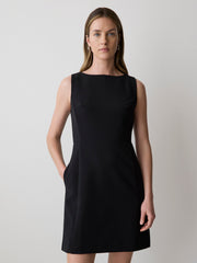 RW&CO Sleeveless Boat-Neck Mini Dress