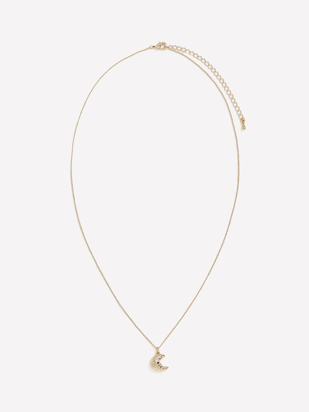 RW&CO Delicate Chain Necklace with Croissant Pendant