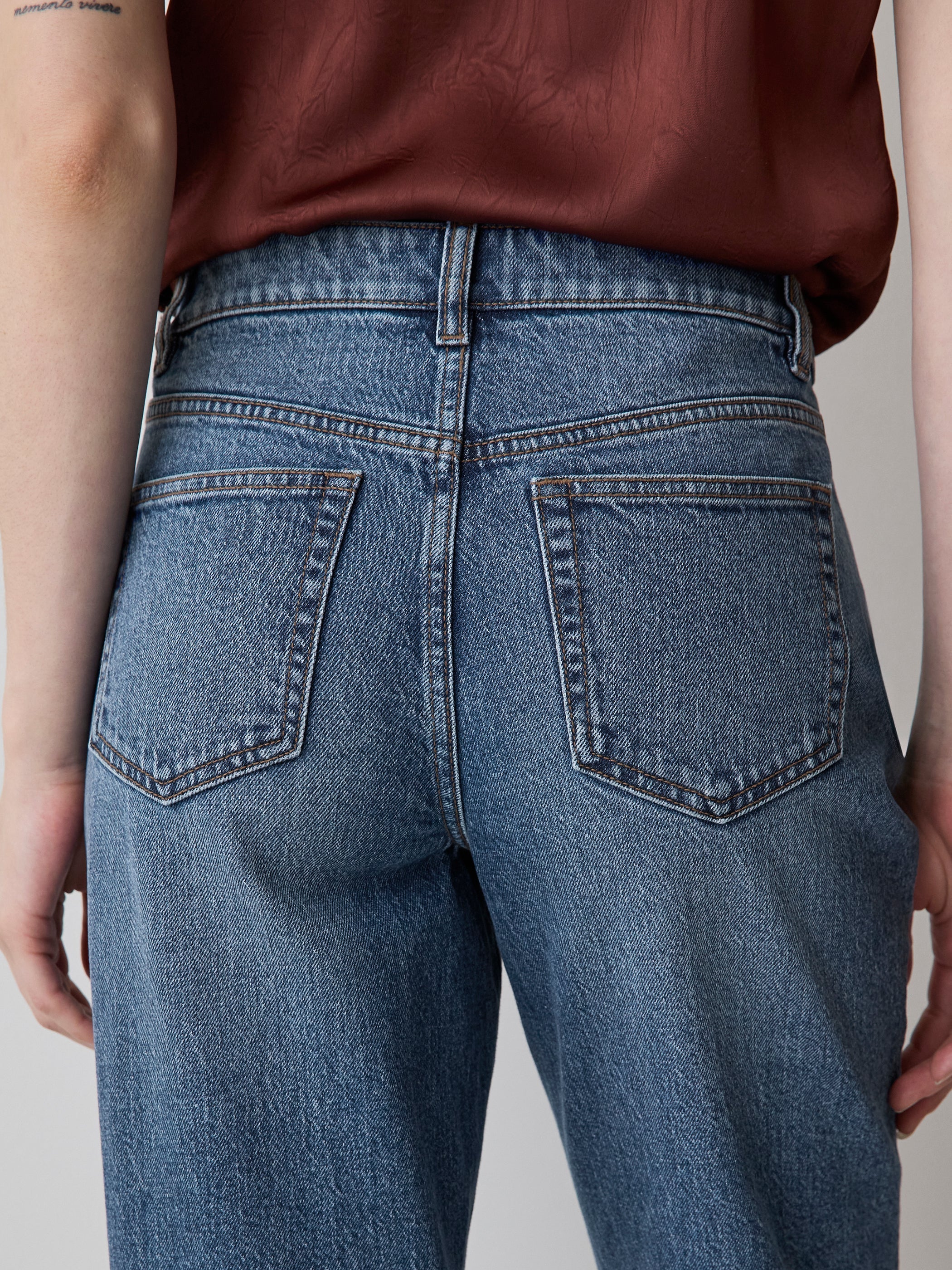 RW&CO Medium-Wash Straight-Leg Jeans