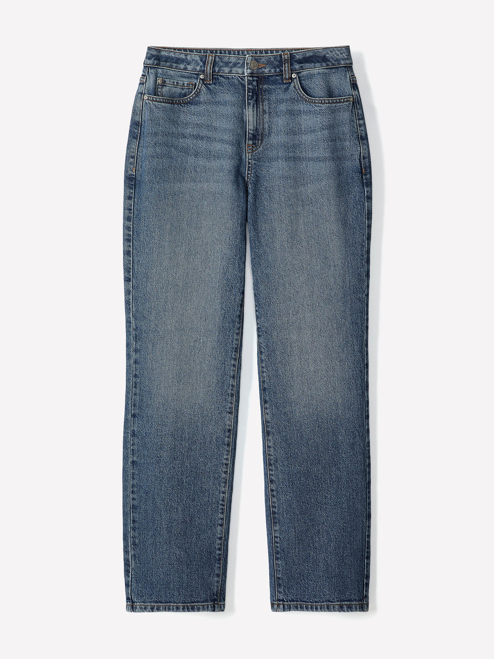 RW&CO Medium-Wash Straight-Leg Jeans
