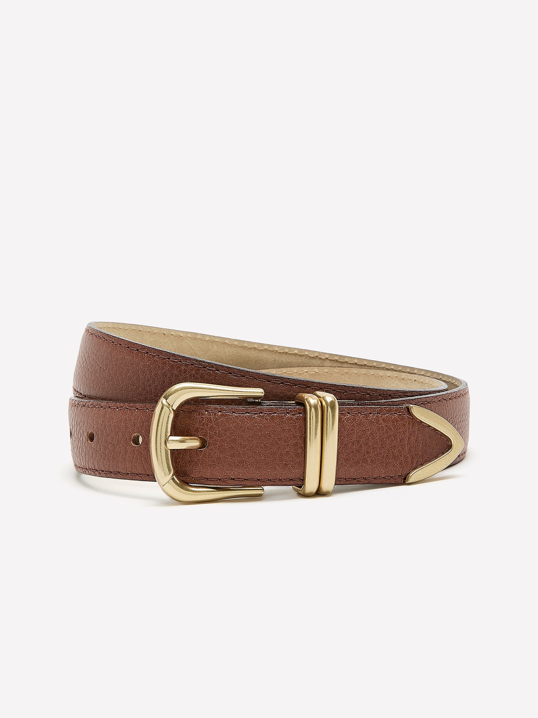 RW&CO Leather Belt with Metal Tip