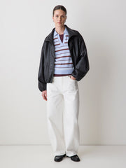RW&CO Long-Sleeve Crew-Neck Fitted Ribbed Tee