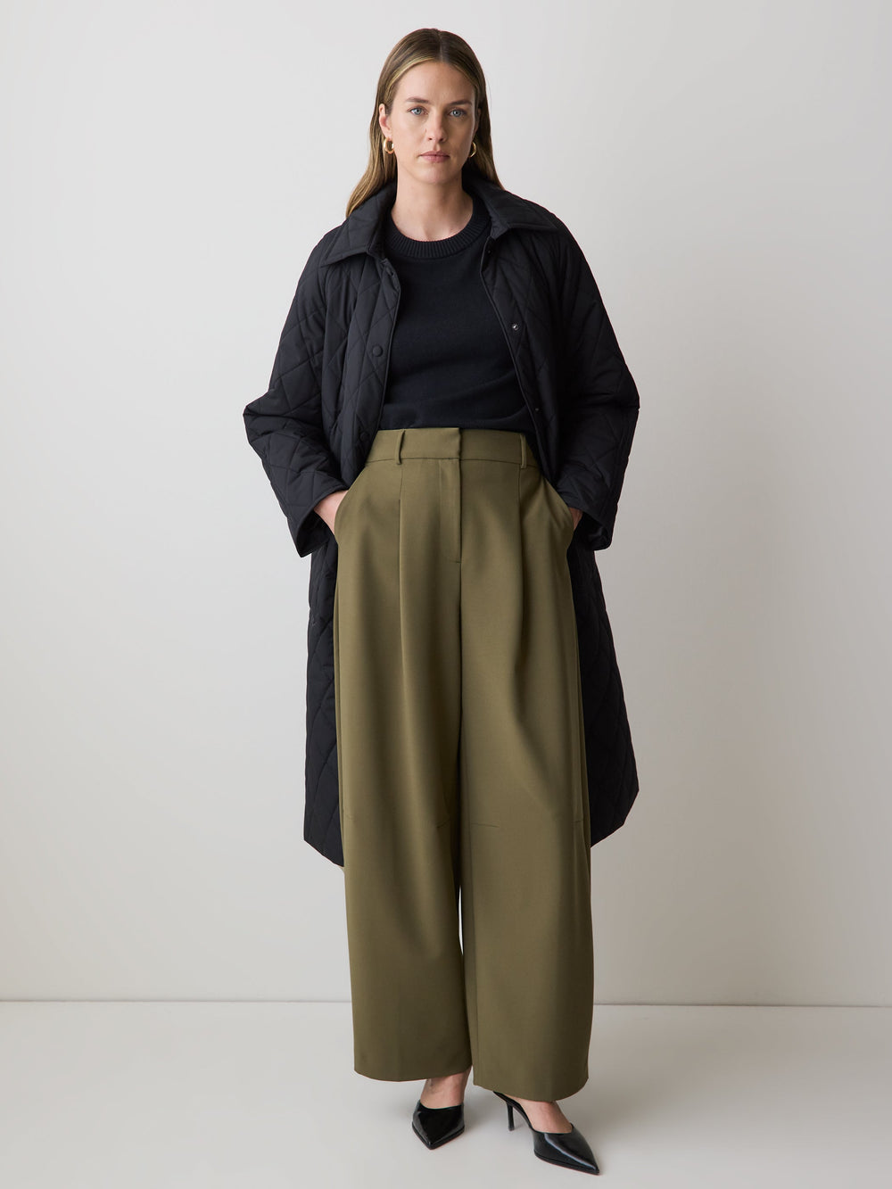 RW&CO Twill High-Rise Barrel Pant