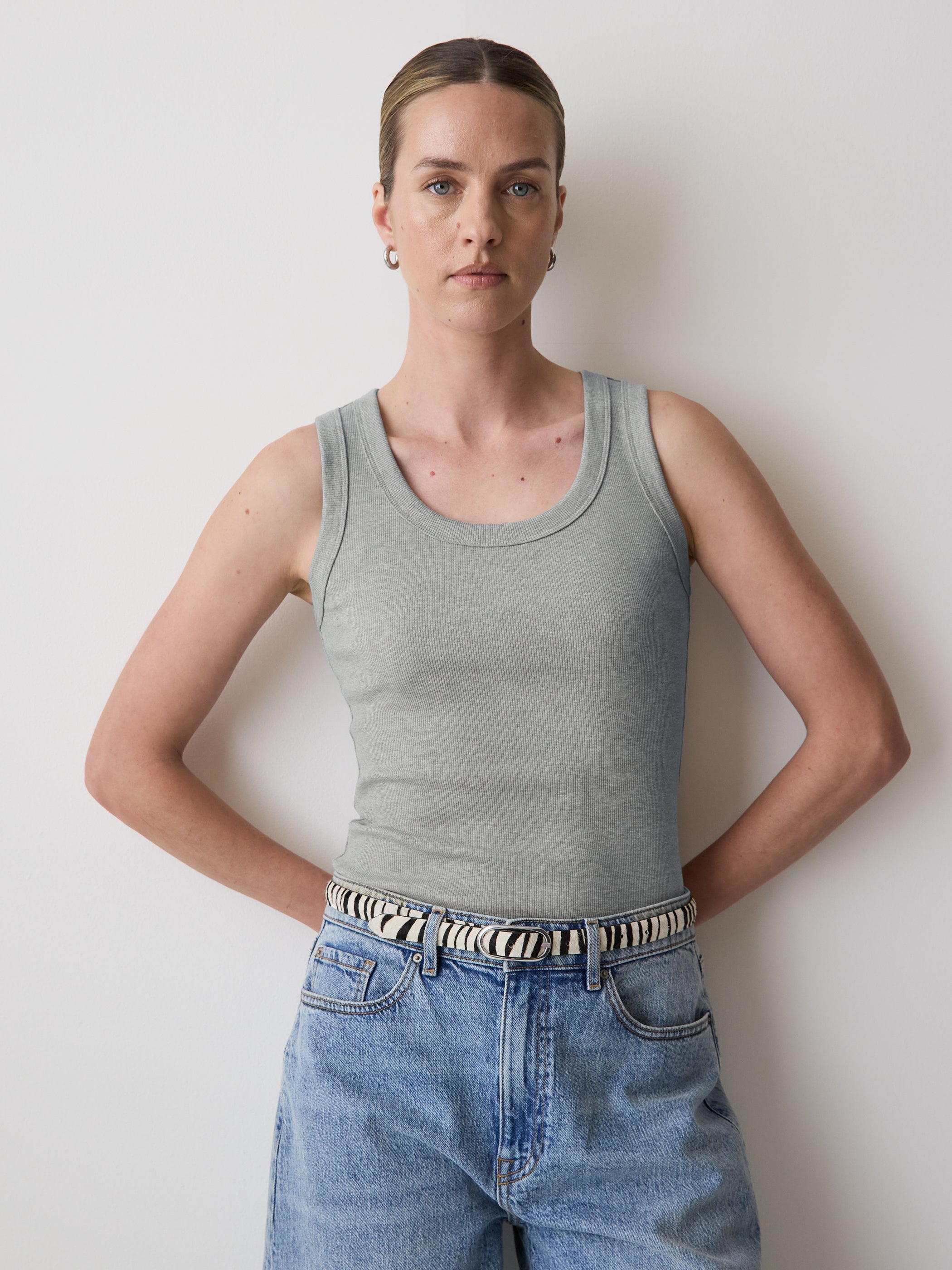 RW&CO Scoop-Neck Ribbed Tank