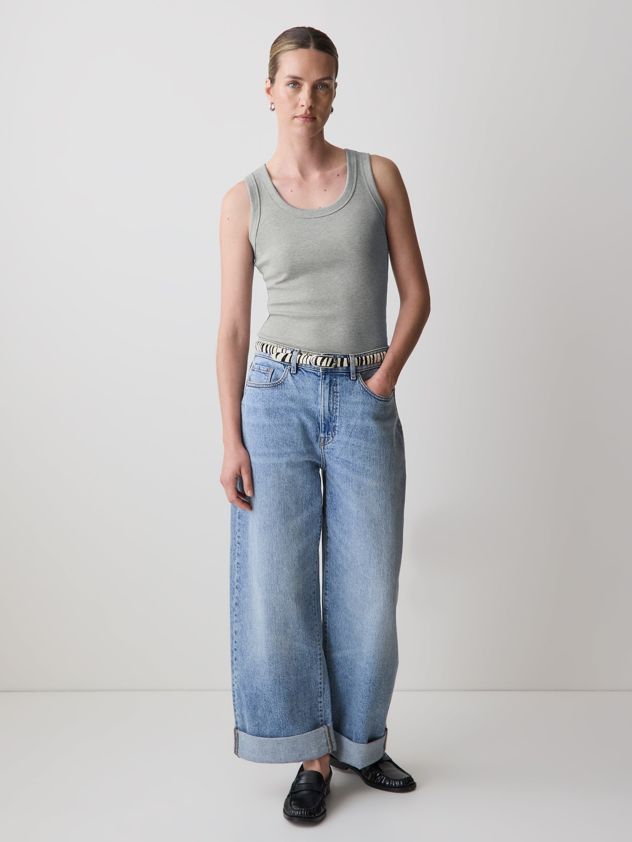 RW&CO Scoop-Neck Ribbed Tank