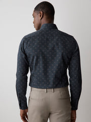 RW&CO Slim Fit Dress Shirt with Floral Dotted Pattern