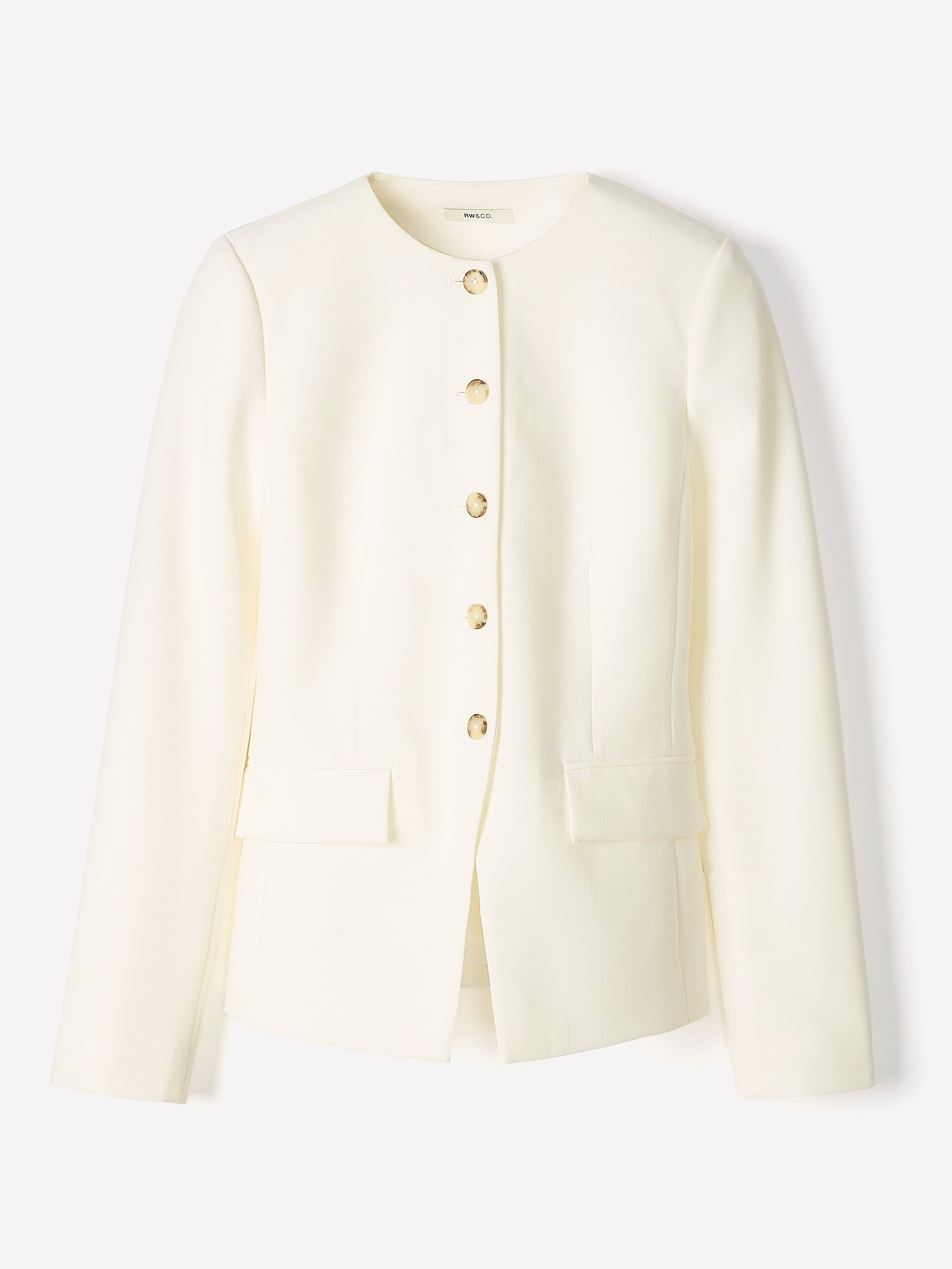 RW&CO Collarless Fitted Blazer