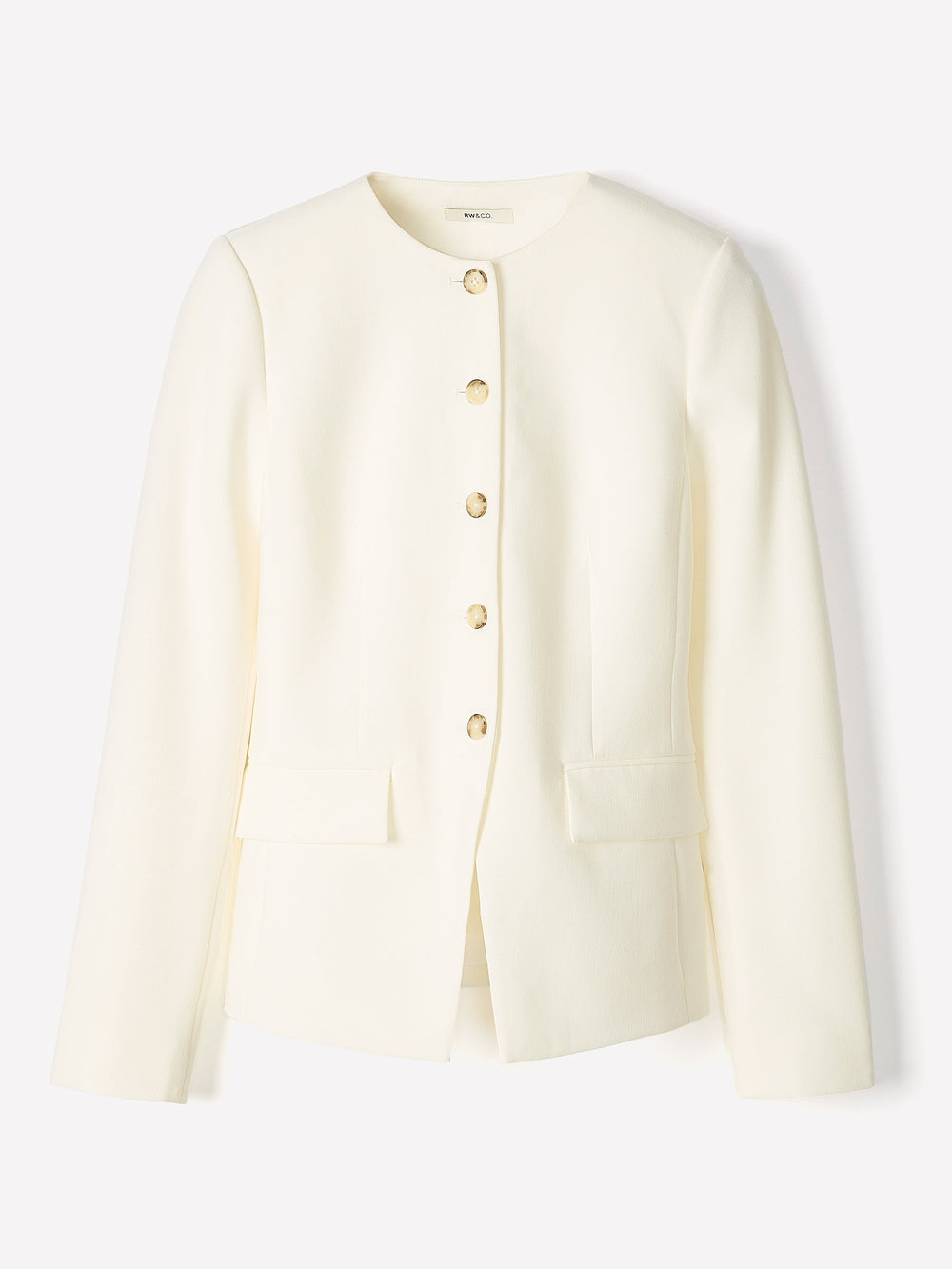 RW&CO Collarless Fitted Blazer