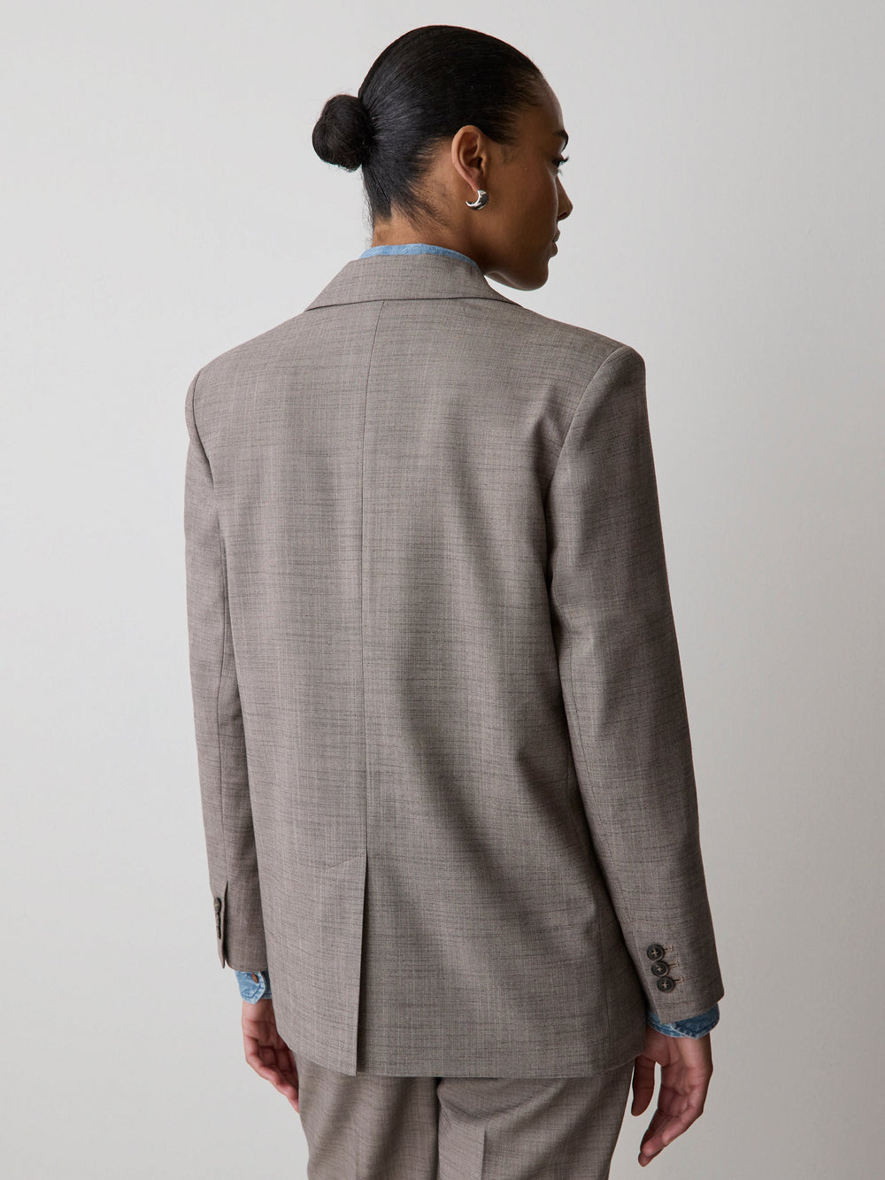 RW&CO Taupe Oversized One-Button Blazer