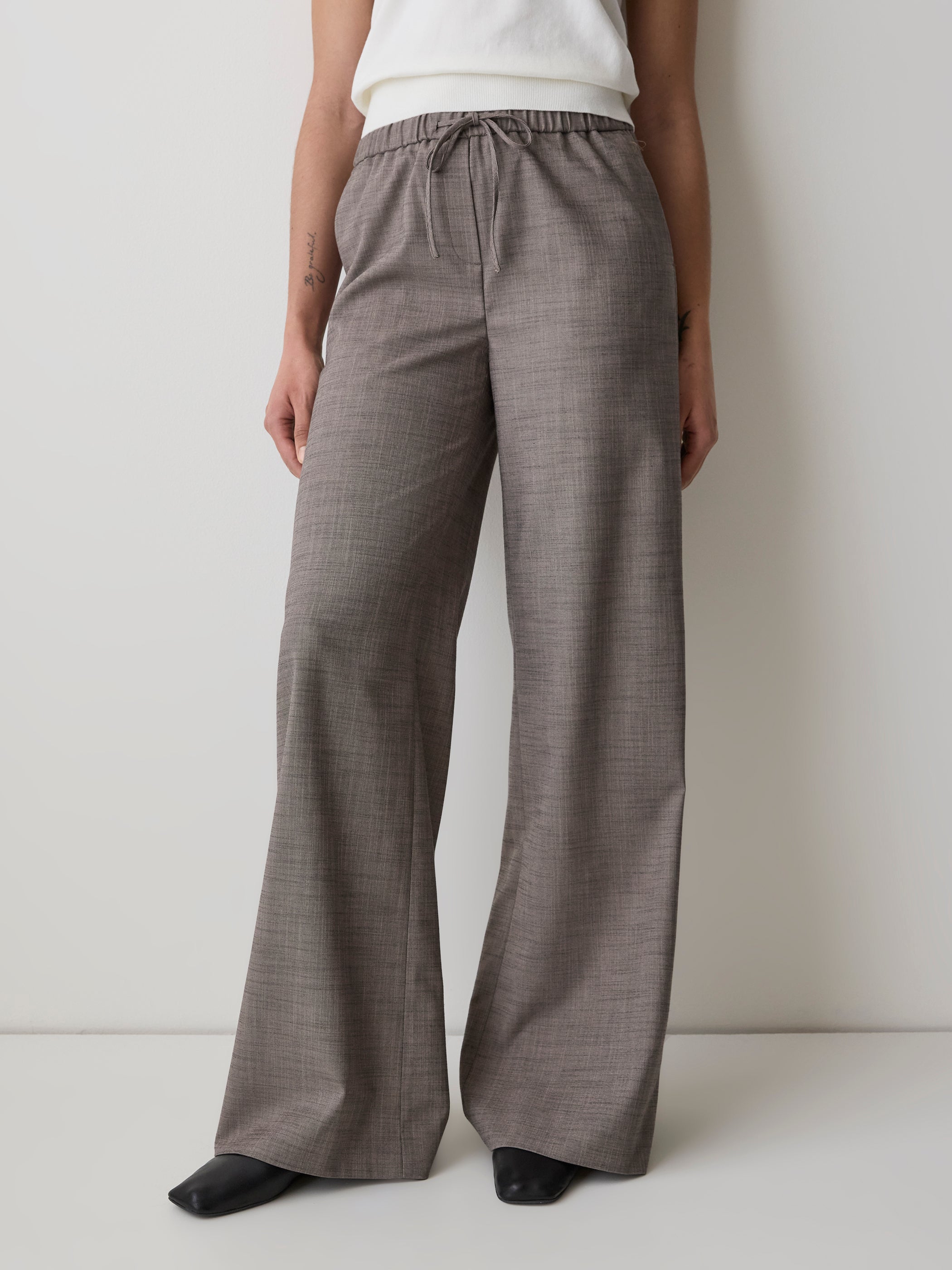 RW&CO Twill Mid-Rise Wide-Leg Pant