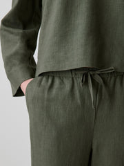 RW&CO Linen Mid-Rise Straight-Leg Pant