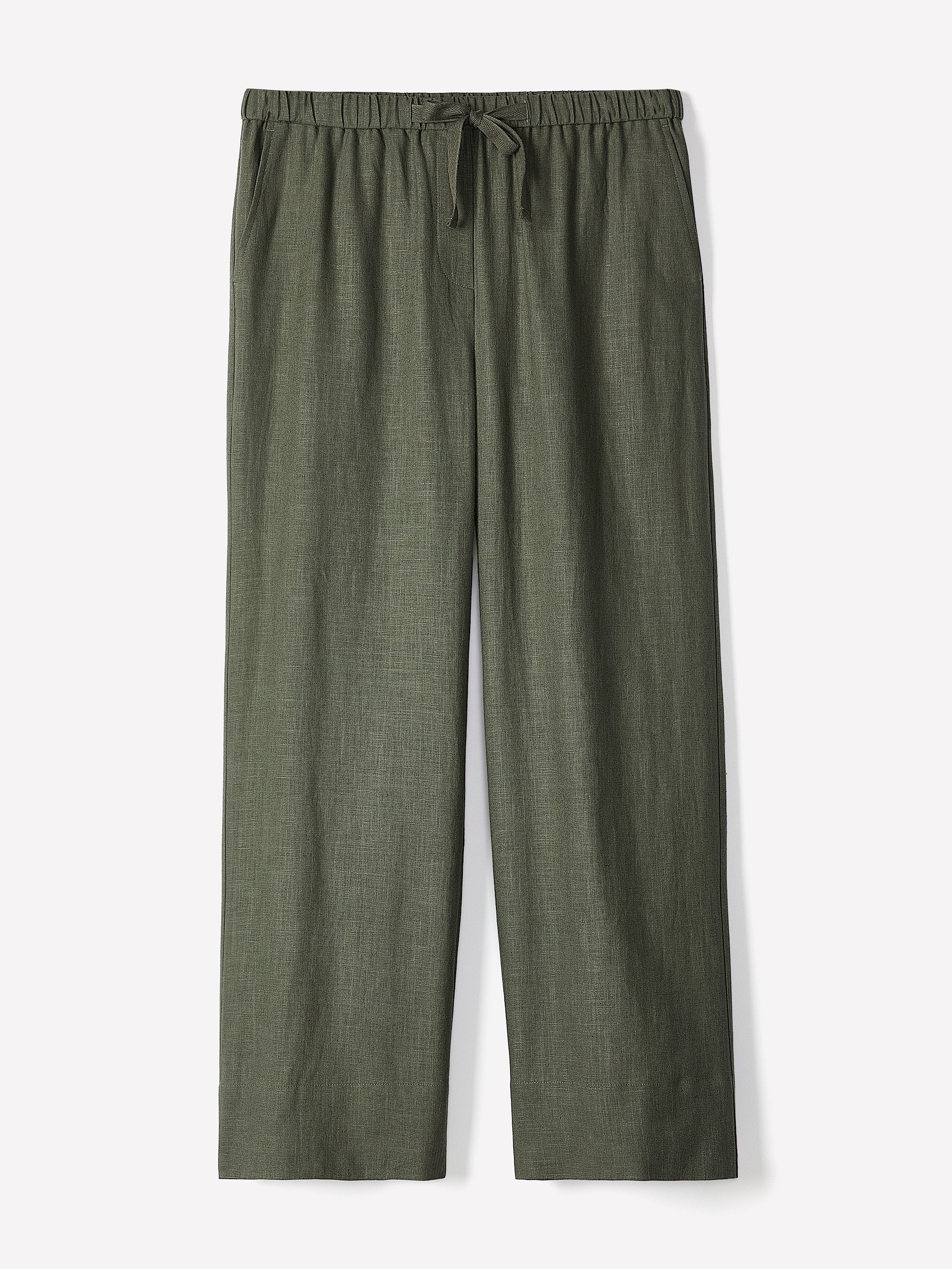 RW&CO Linen Mid-Rise Straight-Leg Pant