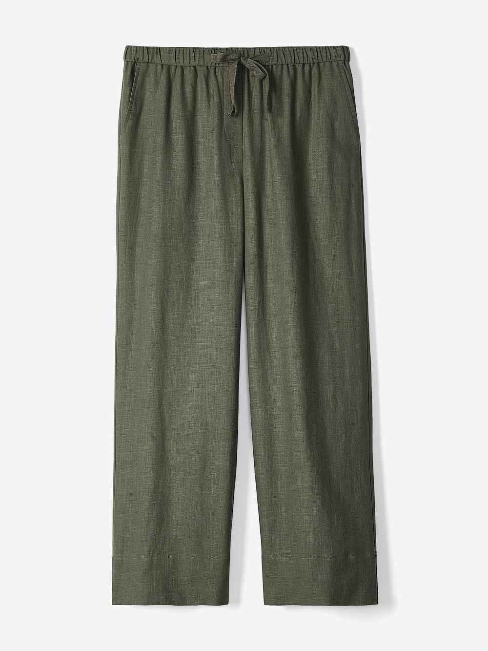 RW&CO Linen Mid-Rise Straight-Leg Pant