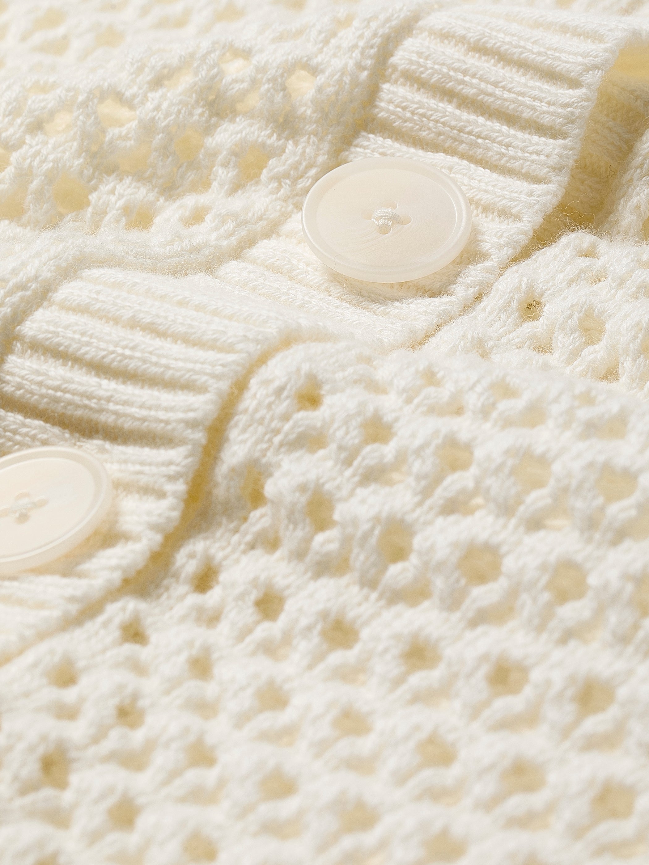 RW&CO Long-Sleeve Open-Stitch Cardigan