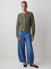 RW&CO Long-Sleeve Open-Stitch Cardigan