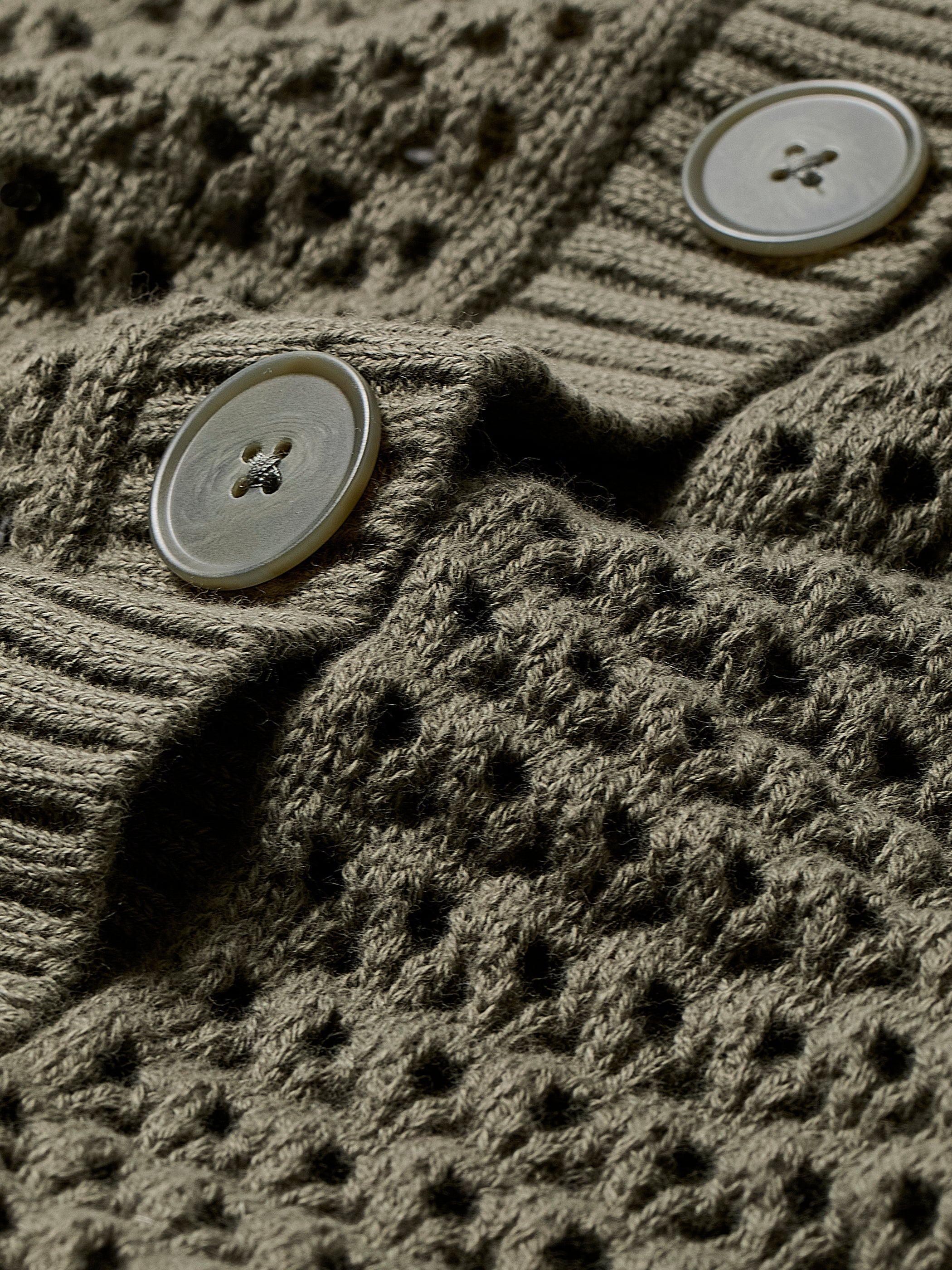 RW&CO Long-Sleeve Open-Stitch Cardigan