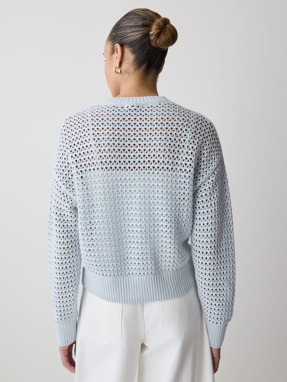 RW&CO Long-Sleeve Open-Stitch Cardigan