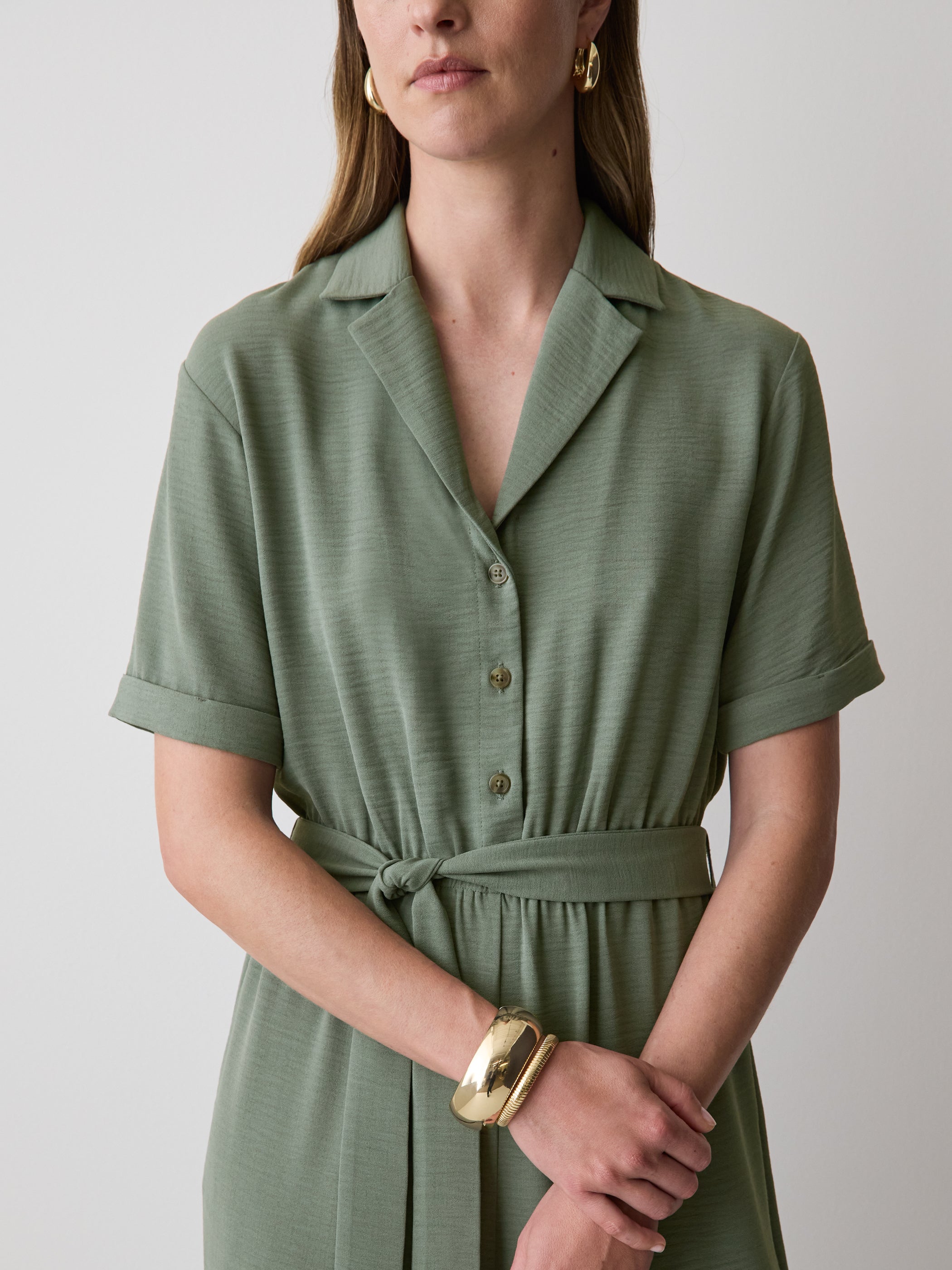 RW&CO Short-Sleeve Wide-Leg Jumpsuit