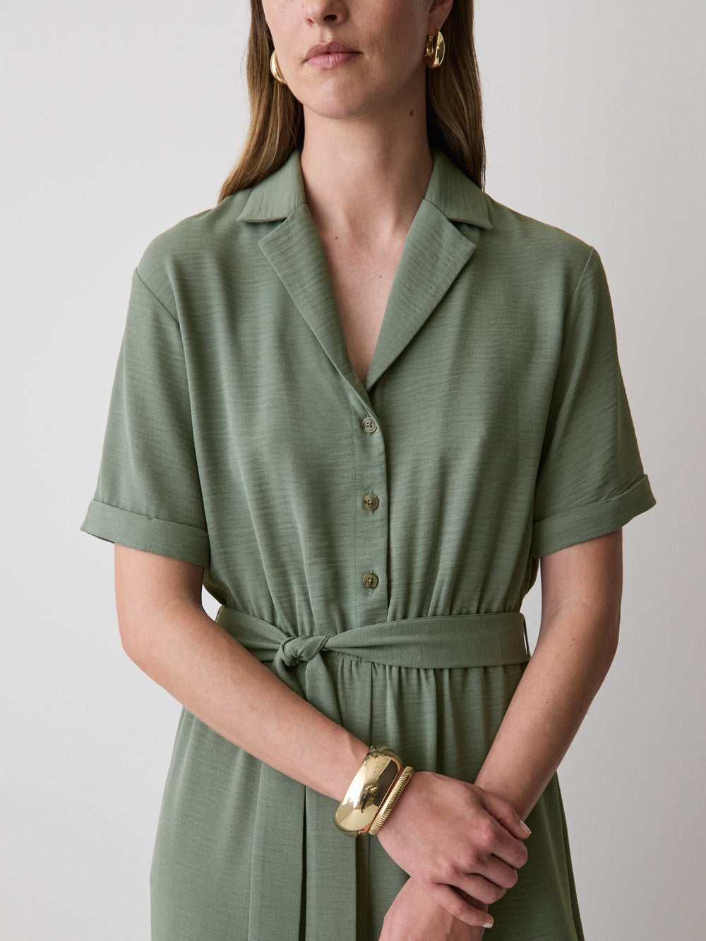 RW&CO Short-Sleeve Wide-Leg Jumpsuit