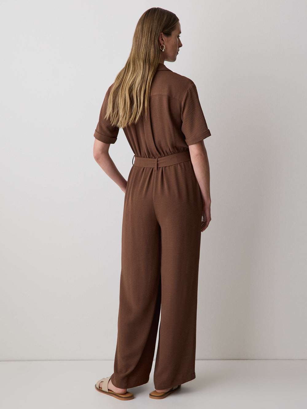RW&CO Short-Sleeve Wide-Leg Jumpsuit