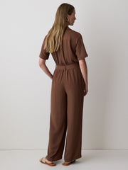 RW&CO Short-Sleeve Wide-Leg Jumpsuit