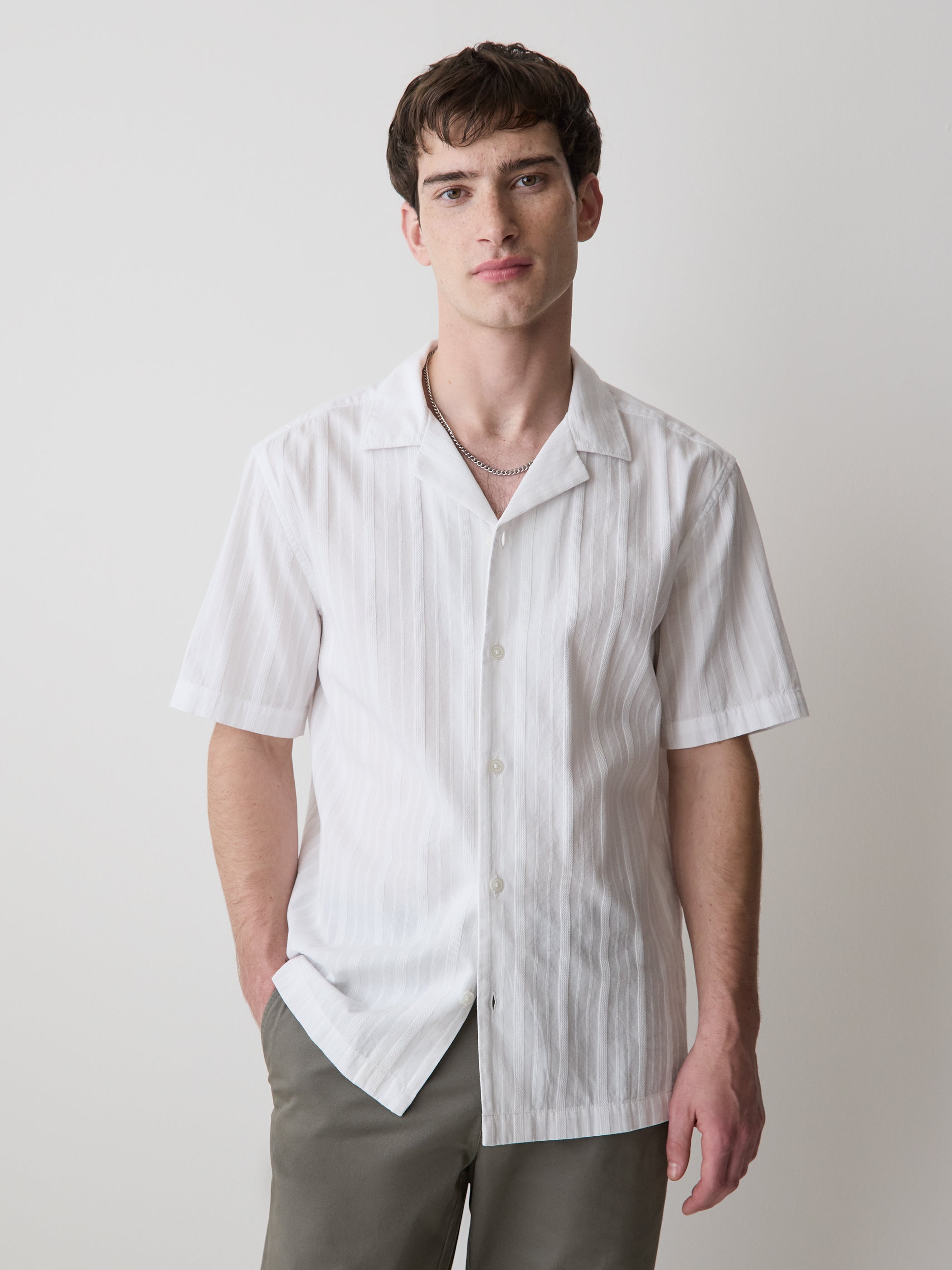 RW&CO Short-Sleeve Shirt with Camp Collar