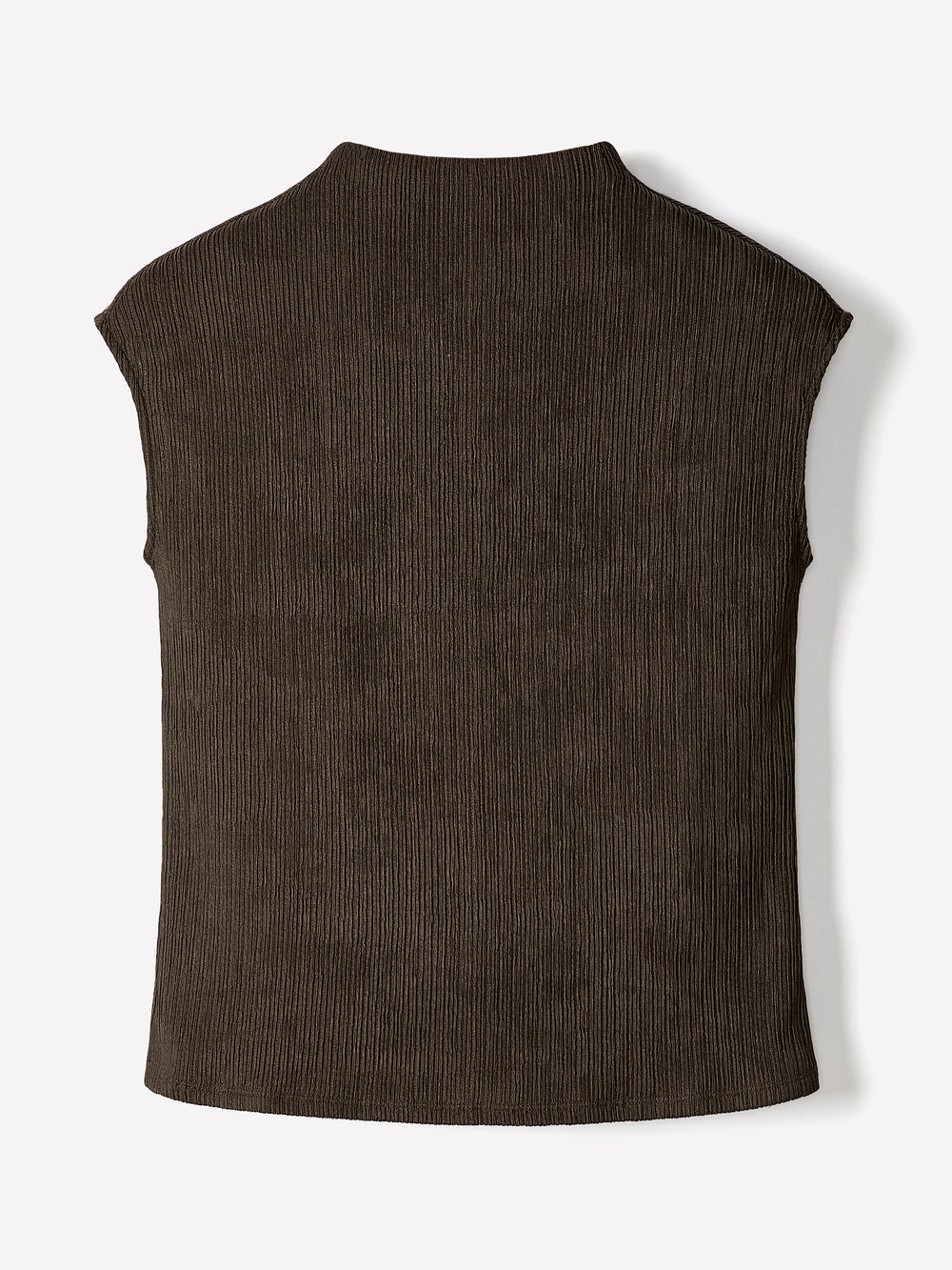 RW&CO Sleeveless Funnel-Neck Textured Top